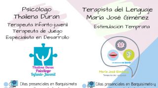 psicologos infantiles barquisimeto Psicologo Thailena Duran / Terapista del Lenguaje Maria Giménez