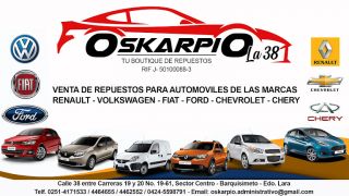 ventas de repuestos en barquisimeto OSKARPIO LA 38, C.A. La Boutique de Repuestos